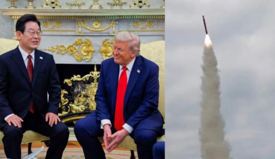 North Korea test-fires cruise missiles as Trump arrives in South Korea