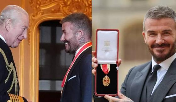David Beckham shares emotional message after being knighted by King Charles