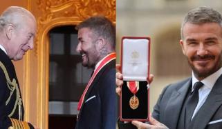 David Beckham shares emotional message after being knighted by King Charles
