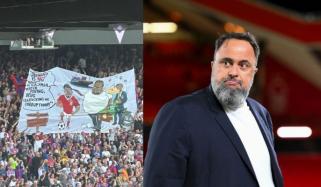 Crystal Palace hit with FA charge over Evangelos Marinakis' gun banner