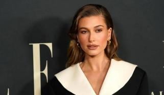 Hailey Bieber turns up the heat in lingerie for Rhode announcement