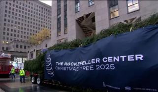 Rockefeller Center Christmas tree arrives in Manhattan for 2025 holiday season