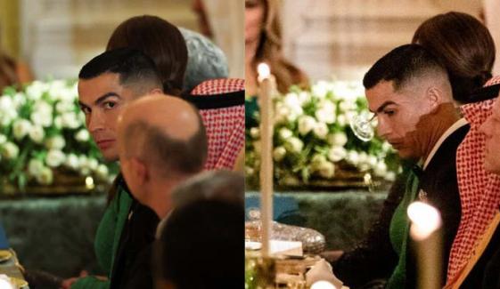 Ronaldo shines at dinner for Saudi crown prince as Trump reveals Barron's fandom