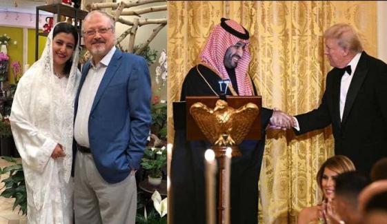Jamal Khashoggi's widow slams Trump for defending Saudi crown prince