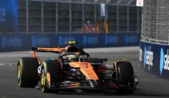 Manhole cover halts Las Vegas Grand Prix in shocking track incident