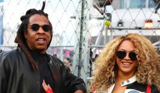 Beyoncé, Jay-Z make dramatic entrance at Las Vegas Grand Prix