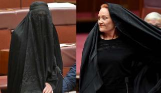 Australian Senator Pauline Hanson burqa protest ends in suspension