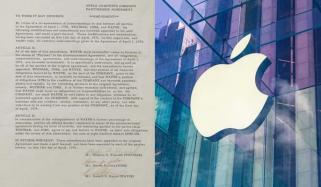 Apple's historic founding papers up for auction, could fetch $4 million