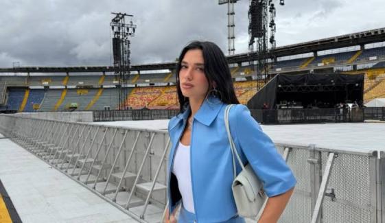 Dua Lipa commands attention in striking blue ‘fit ahead of major performance