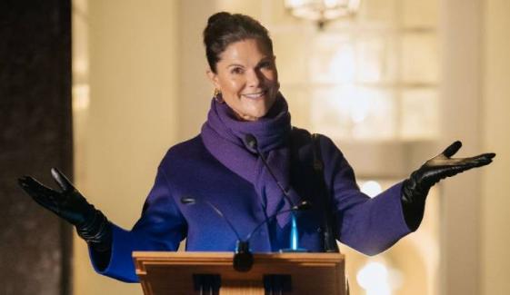 Princess Victoria illuminates Palace with striking art for Nobel Week Lights opening