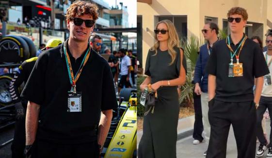 Jannik Sinner attends F1 season finale with girlfriend Laila Hasanovic in Abu Dhabi