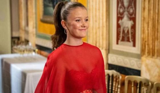 Princess Isabella sparkles in red as she celebrates special day at palace