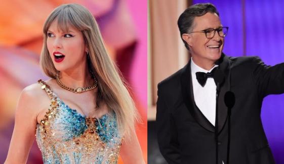 Taylor Swift's shocking Stephen Colbert appearance sparks buzz ahead of film drop
