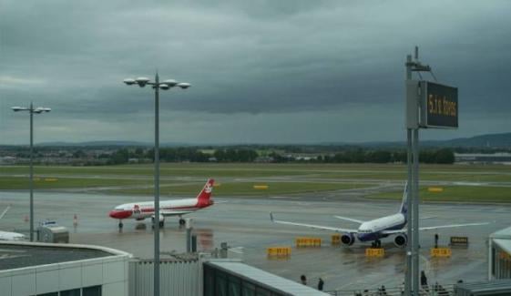 Manchester Airport disrupted as flights face delays amid heavy rain, repairs
