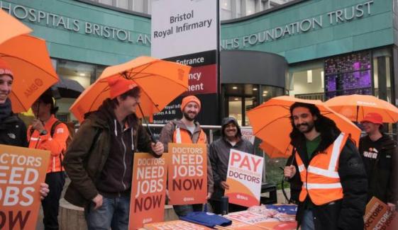 England’s doctors to strike for five days as flu cases rise sharply