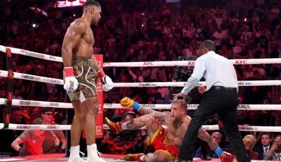 ‘Anthony Joshua knocks Jake Paul out!’ internet erupts after showdown