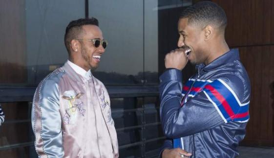 Lewis Hamilton meets Michael B. Jordan in favourite city post-F1 season