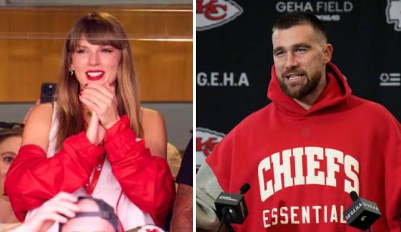 Taylor Swift stuns in red as she marks Christmas at Travis Kelce’s Chiefs game