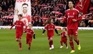 Diogo Jota’s sons lead emotional tribute in 'unforgettable' Anfield moment