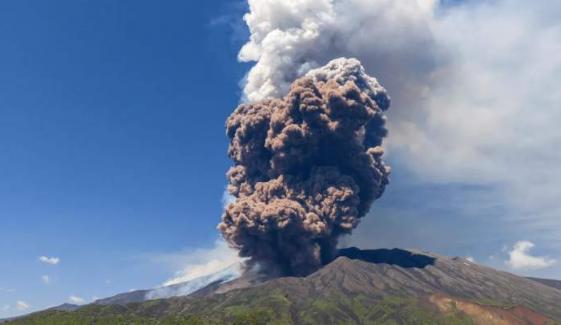 Mount Etna sends ash clouds over Sicily as snow-capped peak blasts