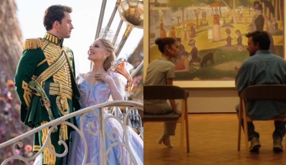 Ariana Grande, Jonathan Bailey drop 1st BTS of 'Sunday in the Park with George'