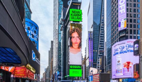 Neha Karim celebrates as she shines as EQUAL Pakistan Ambassador at Times Square