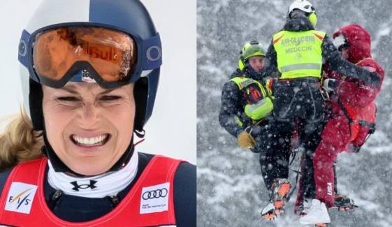 Lindsey Vonn airlifted to hospital after losing control in pre-olympics event