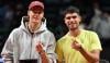 Jannik Sinner congratulates Carlos Alcaraz after career Grand Slam milestone