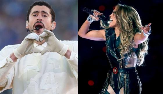 Bad Bunny gets superstar treatment by Jennifer Lopez for his Super Bowl gig