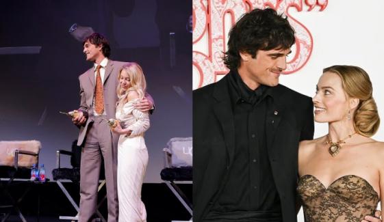 Jacob Elordi gets cozy with Sydney Sweeney after flirting with Margot Robbie 