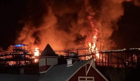 SkyLand Ranch fire destroys two barns early morning