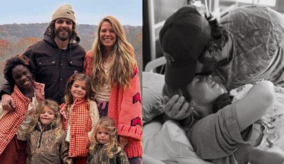 Thomas Rhett, Lauren Akins unveil son's face after welcoming baby no 5