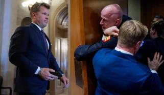 Tim Sheehy joins police to remove anti-war protester from Senate hearing