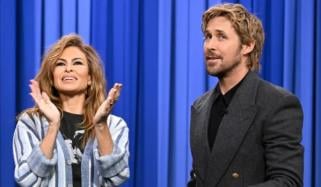 Ryan Gosling brings Eva Mendes onstage in rare public moment