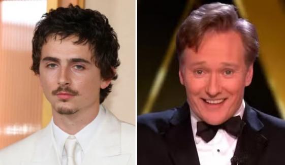 Timothée  Chalamet awkwardly reacts as Conan O'Brien roasts him at Oscars 2026