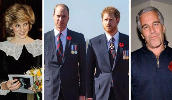 Shock for Prince William and Harry as Princess Diana linked to Epstein