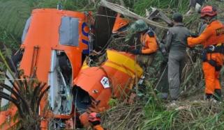 Indonesia helicopter crash kills eight in Borneo minutes after takeoff