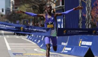 John Korir shatters Boston marathon course record to defend title