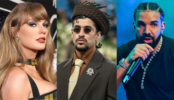 Taylor Swift, Drake, Bad Bunny steal top spots as Spotify's most streamed artists of all time