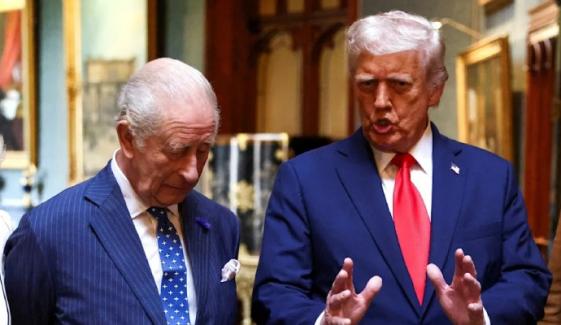 King Charles US visit: Trump breaches royal protocol at first meeting with monarch