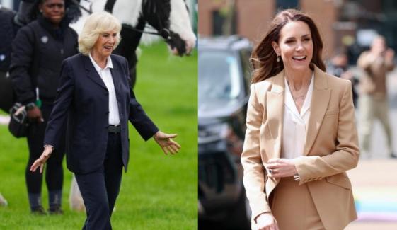 Queen Camilla copies Kate Middleton style for surprise reunion with ex-husband 