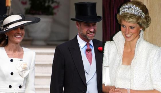 Kate Middleton opts for Princess Diana's jewellery at garden party with Prince William 