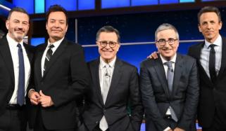 Jimmy Kimmel, Jimmy Fallon, Seth Meyers & John Oliver join Stephen Colbert for final send-off