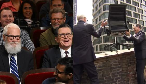 David Letterman reunites with Stephen Colbert one last time before 'The Late Show' ends 