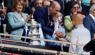 Prince William shares sweet moment with Pep Guardiola after Man City's FA win