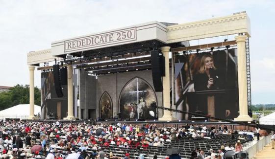 Thousands gather at National Mall for ‘Rededicate 250’ American prayer rally