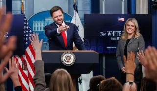JD Vance suggests Karoline Leavitt could fill VP role while Usha welcomes baby