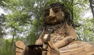 Pease Park Troll sculpture ‘Malin’ burns down, arson investigation underway