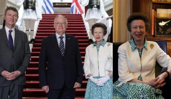 Princess Anne channels her younger years as she kicks off Greece trip with key meeting 