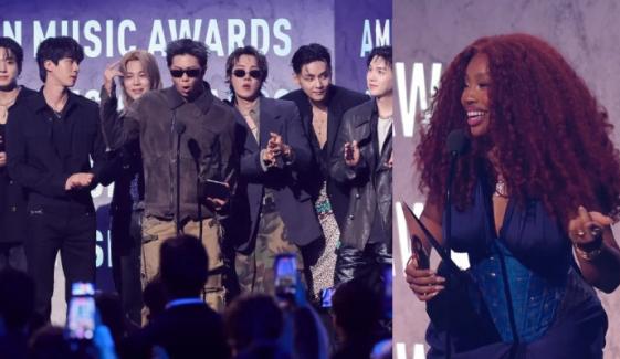 BTS, SZA share wholesome moment at 2026 American Music Awards: Watch 